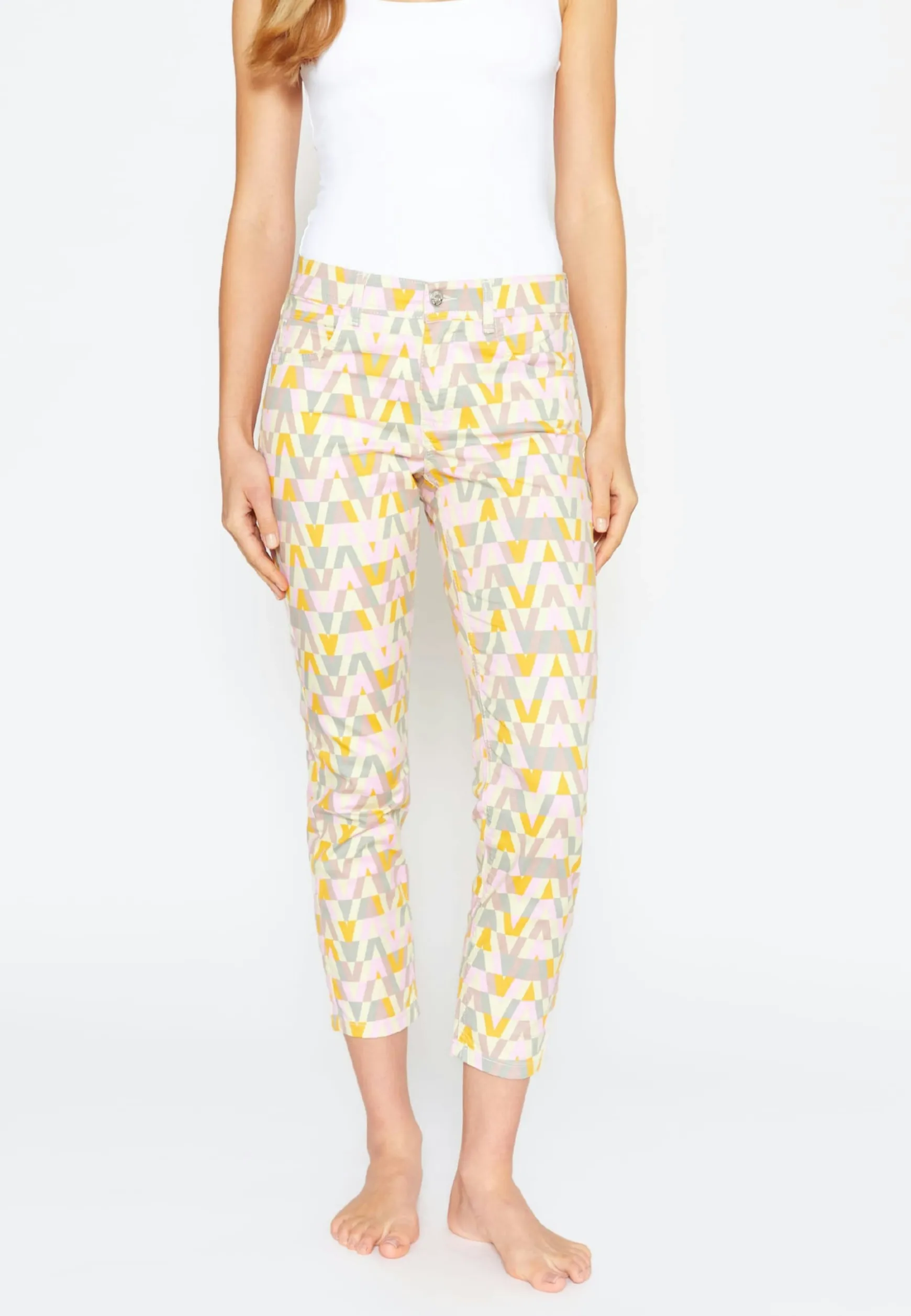 Pants Ornella with retro print