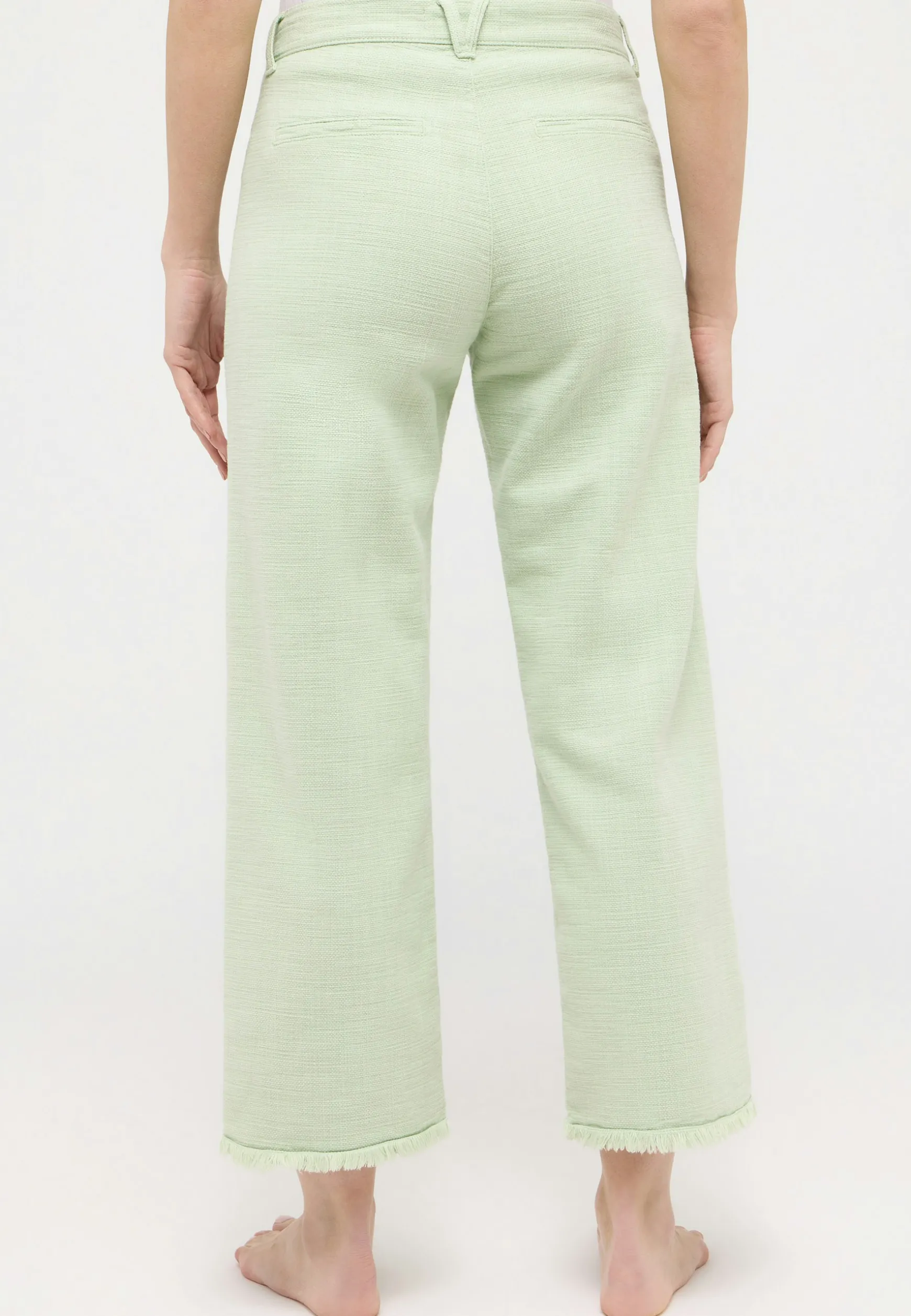 Pants Pocket Culotte with fringe hem