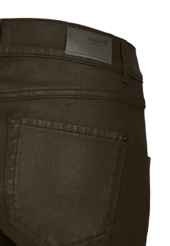 Skinny pants Button with leather look