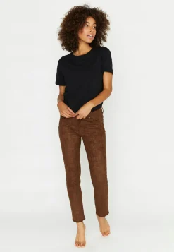 Skinny-fit Jeans with checked allover pattern