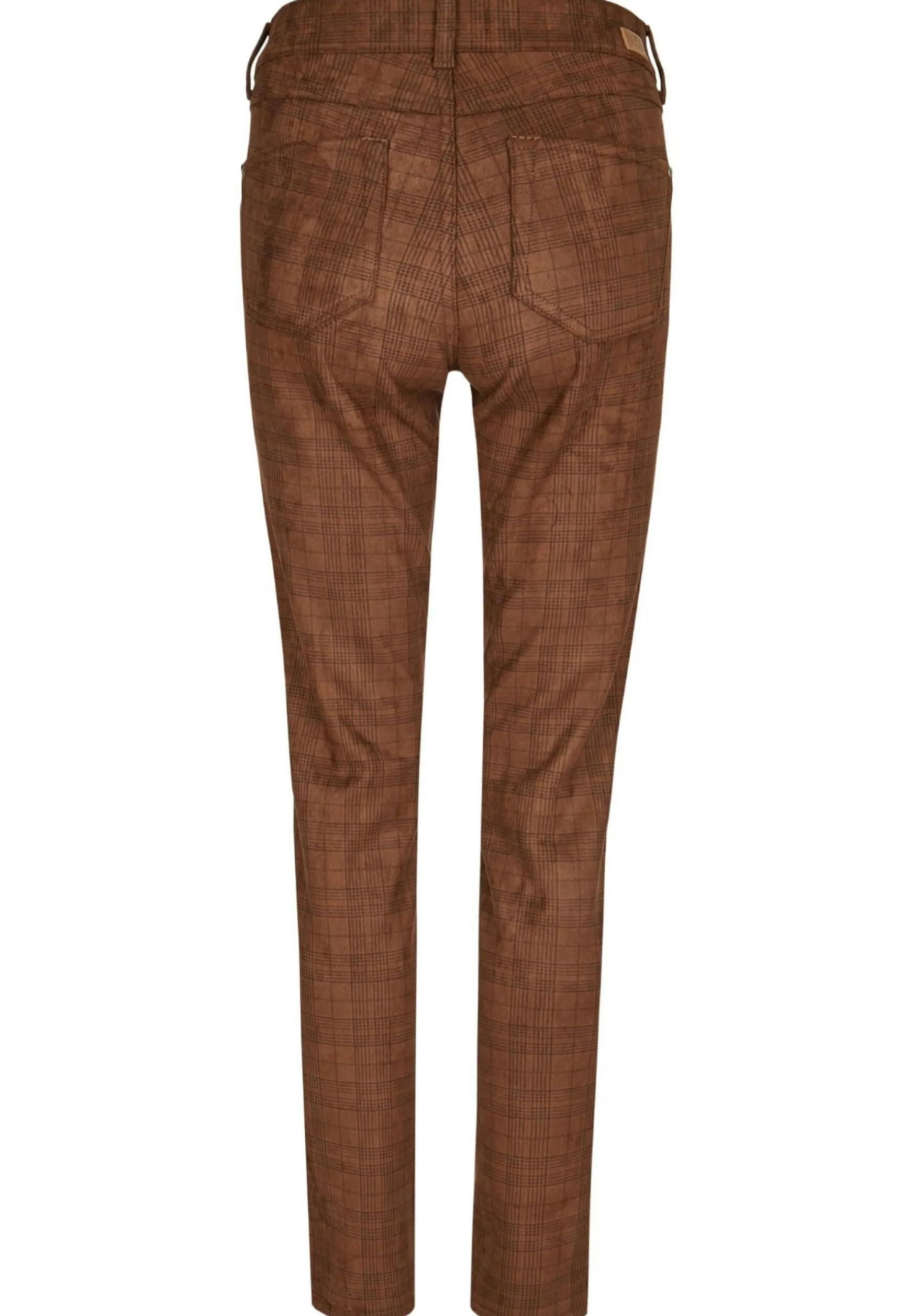 Skinny-fit Jeans with checked allover pattern