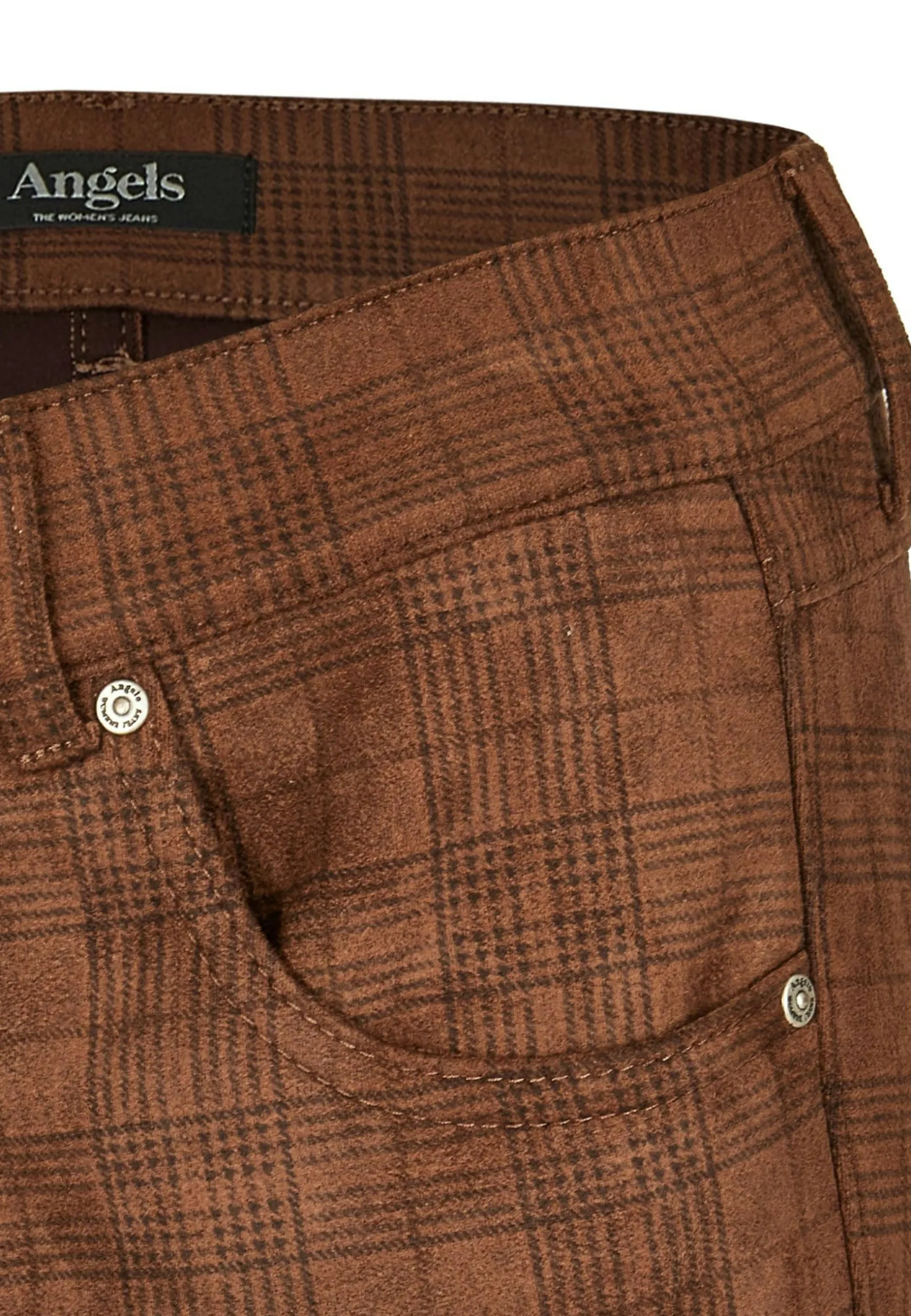 Skinny-fit Jeans with checked allover pattern