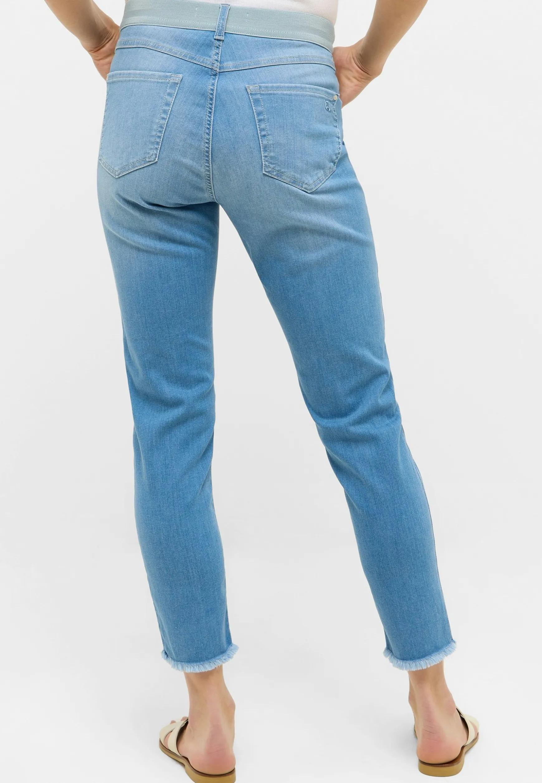 Slim Jeans One Size Crop Fringe